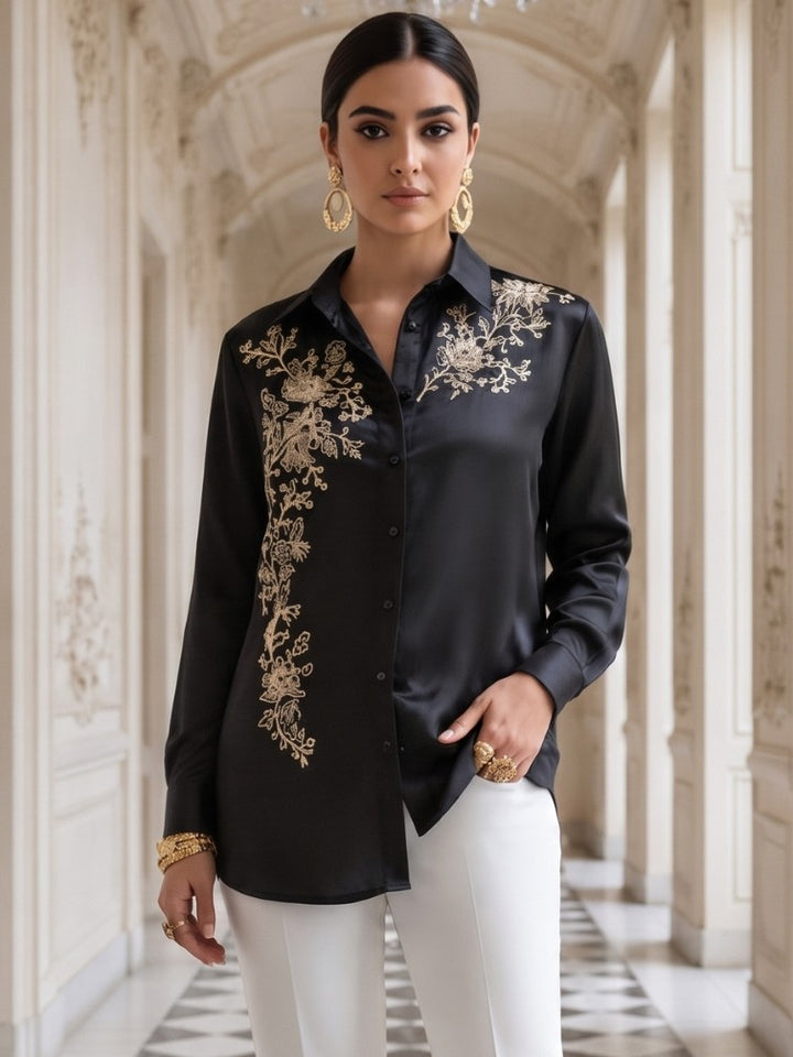 Avira Soot Embroidery Shirt