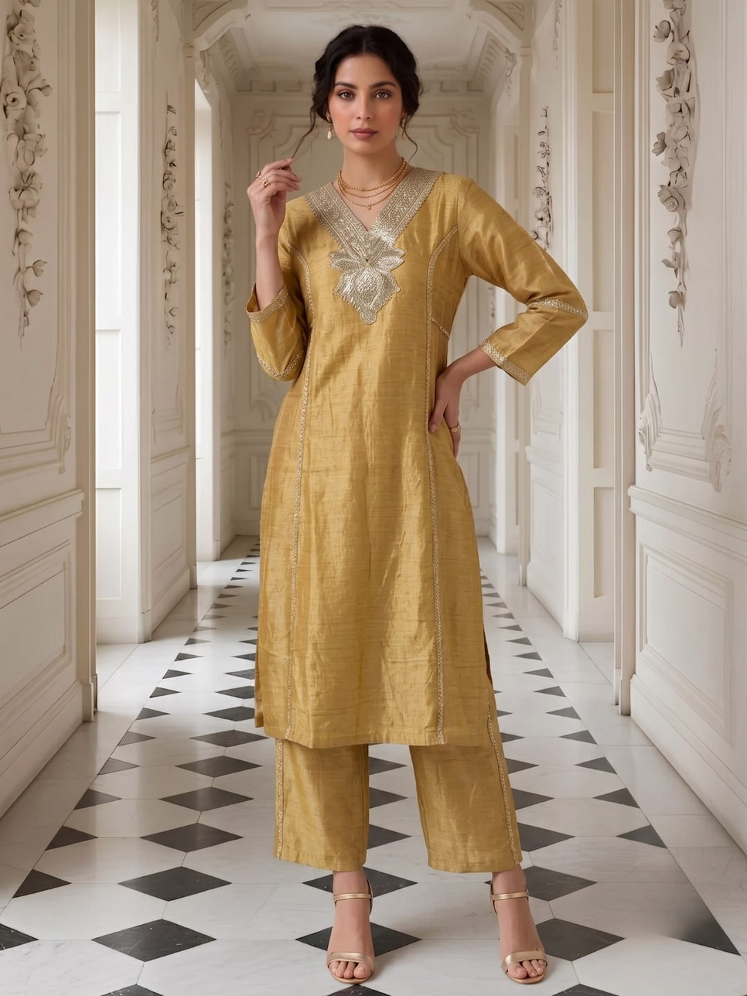 Avira Sunglow Festive Kurta Pant Set