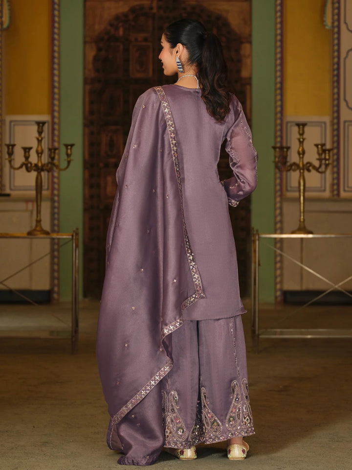 Ayog Lilac Full Hand Work Suit Set