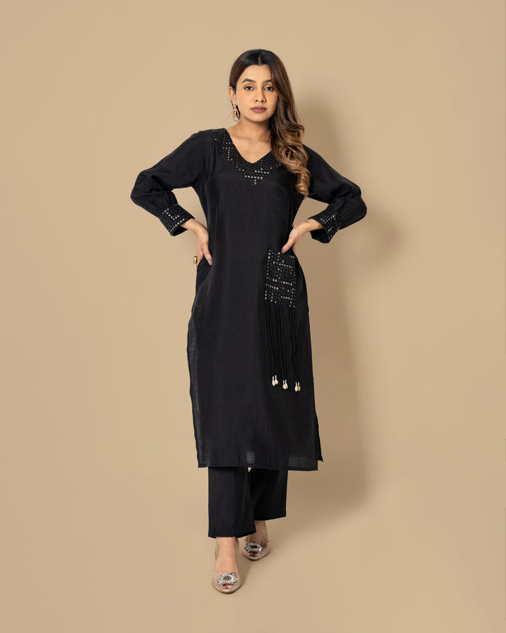 Naina Jade Work Kurta Pant Set