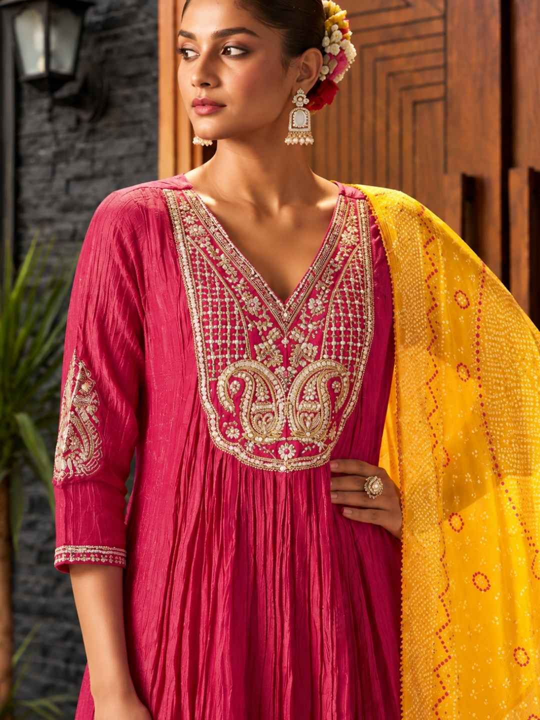 Amaja Rose Full Work Premium Heavy Suit Set
