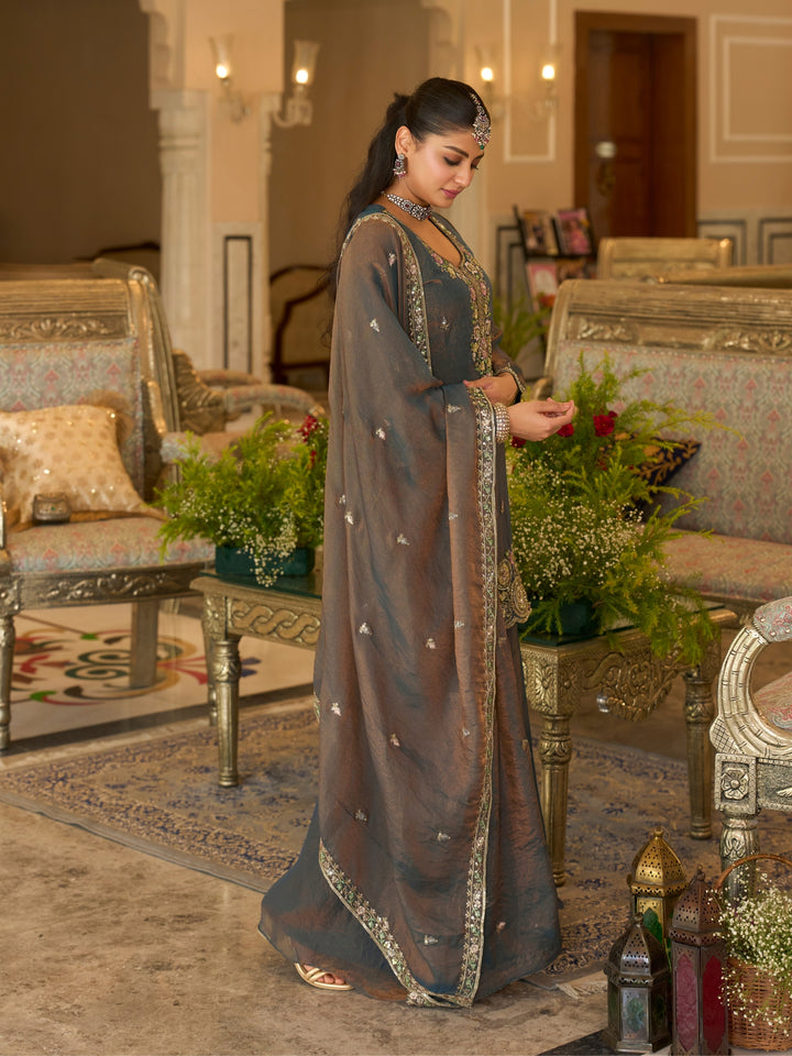 Bala  jade full work gharara suit set