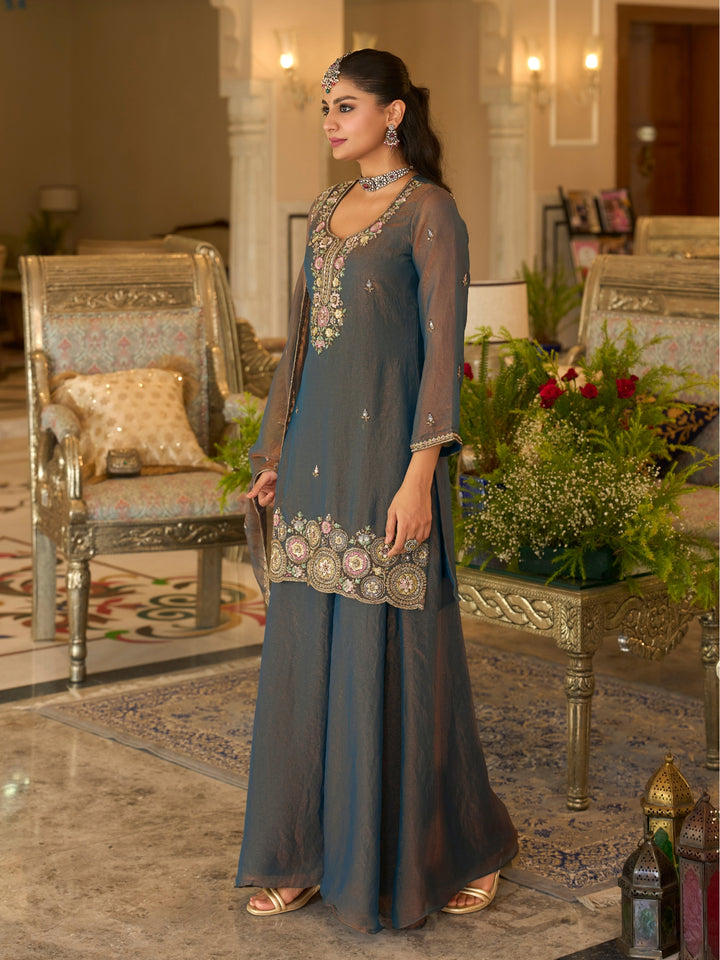 Bala  jade full work gharara suit set