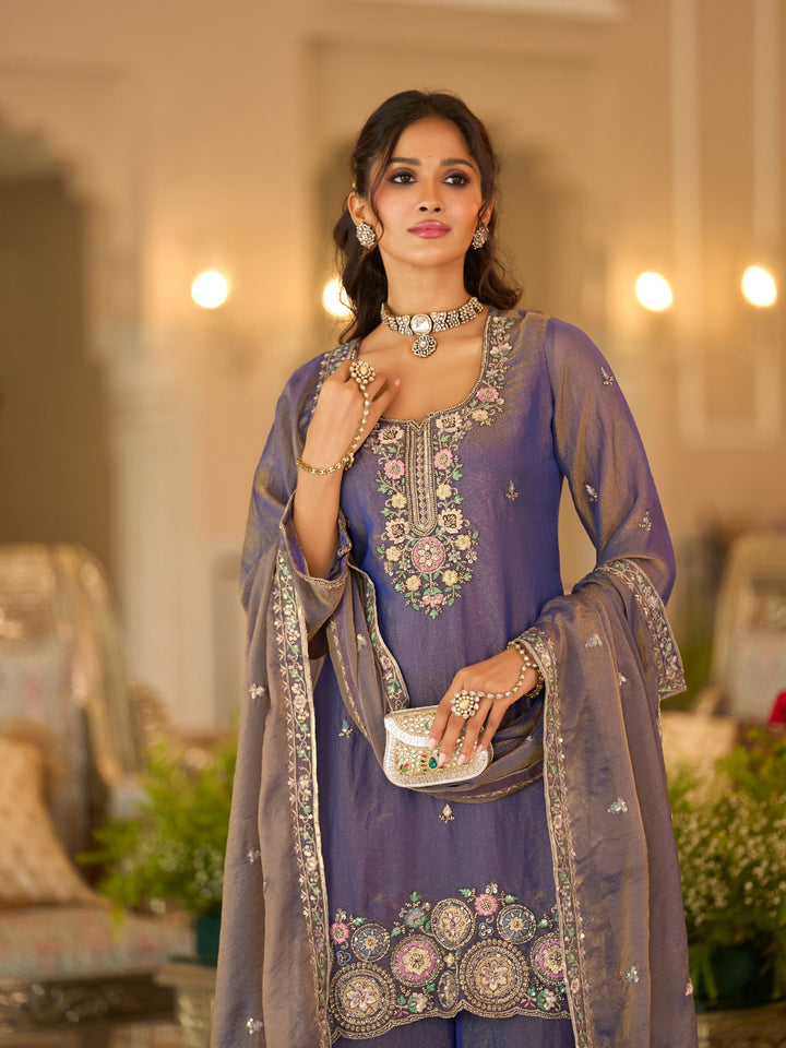 Bala thistle full work gharara suit set