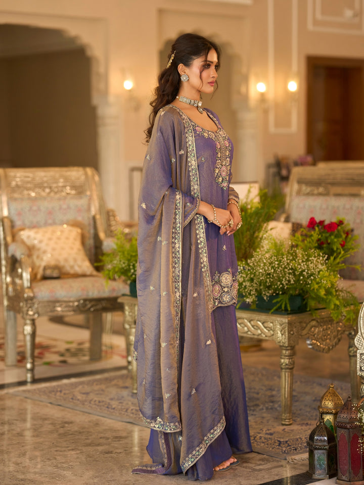 Bala thistle full work gharara suit set