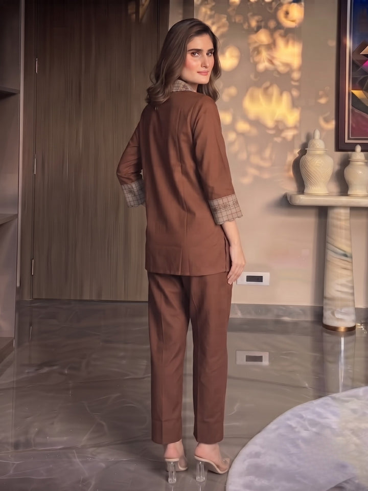 Bani Caramel Embrodiery Co-Ord Set