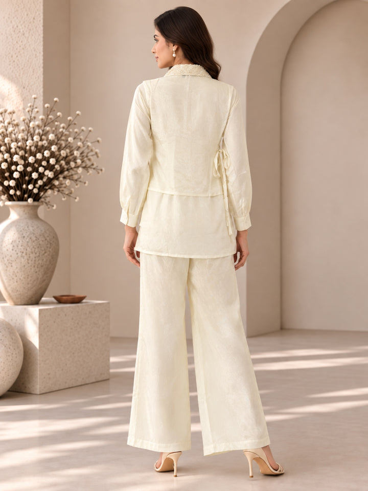 Bani Daisy Handwork Bib Style Co-Ord Set
