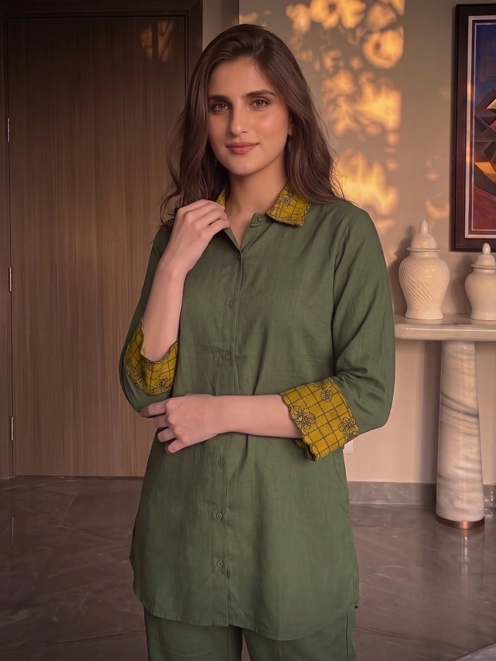 Bani Sage Embroidery Co-Ord Set