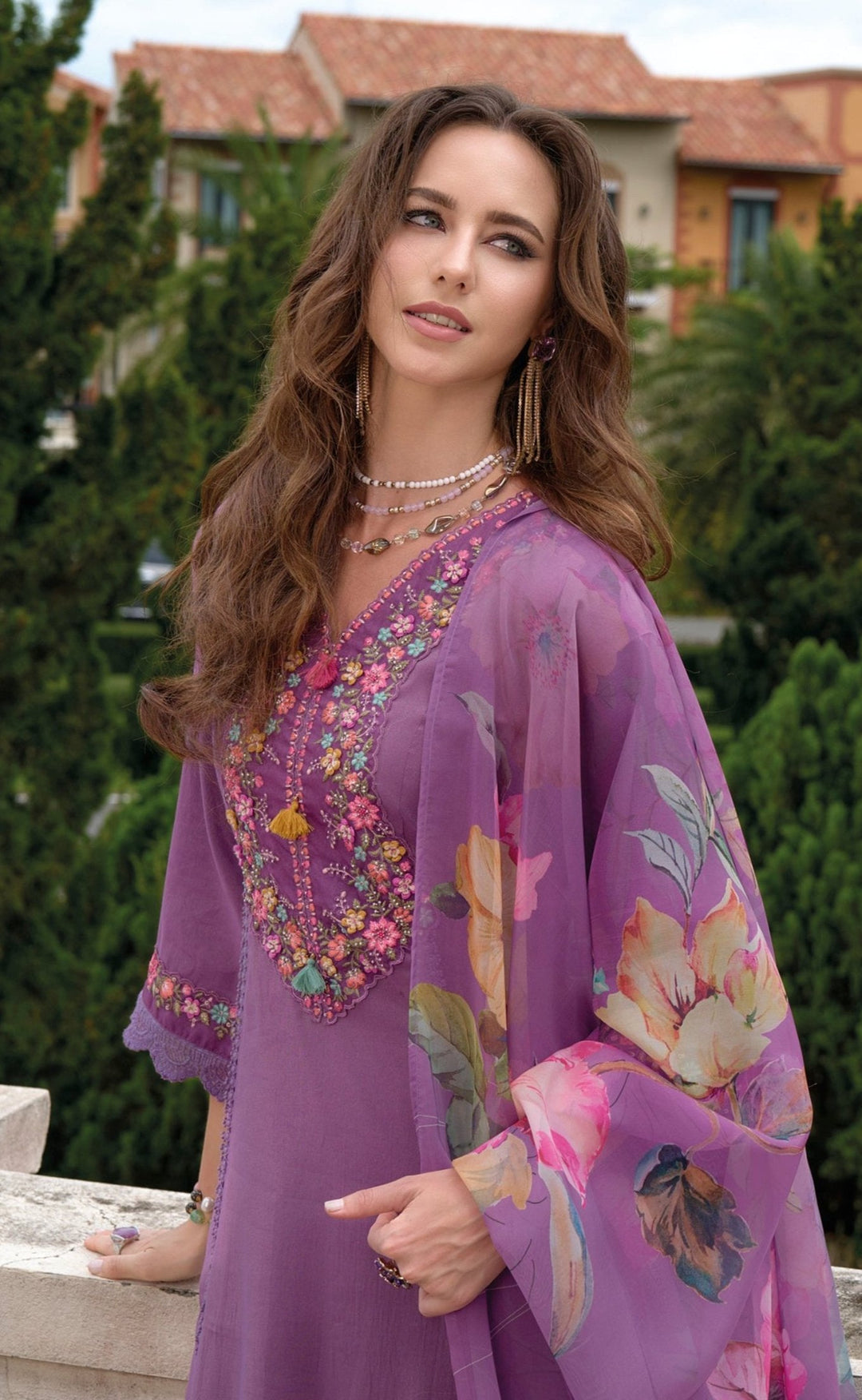 Tuba Orchid Pakistani Full Work Suit Set