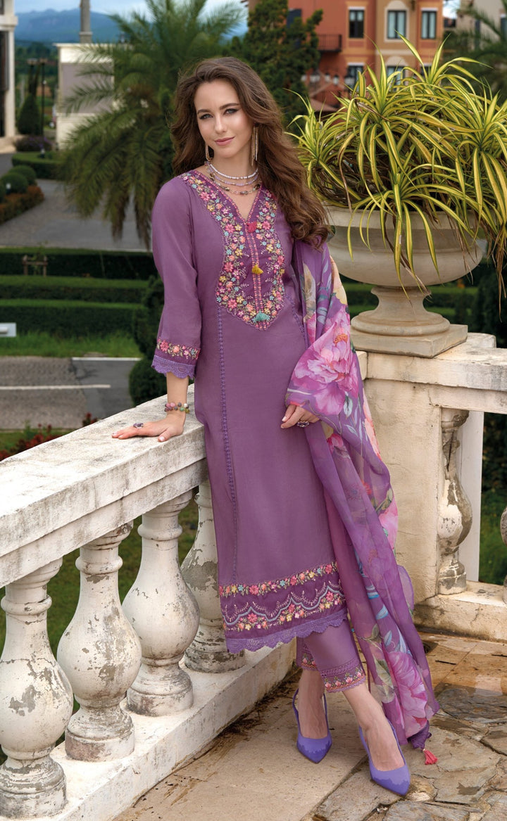 Tuba Orchid Pakistani Full Work Suit Set