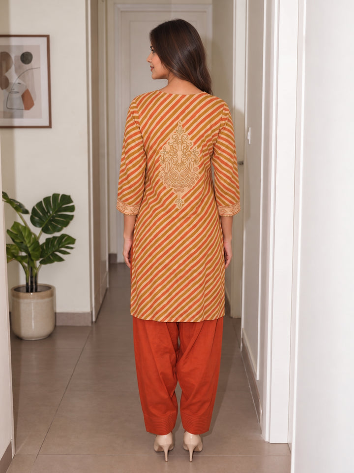 Lipi Kesar Work Farshi Co-Ord Set