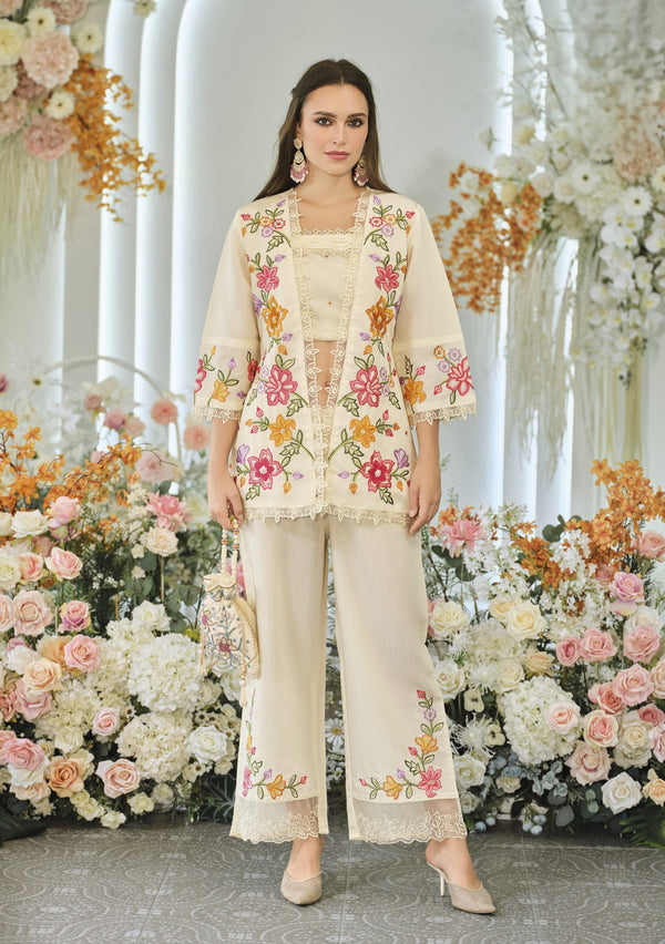 Aditri angel full work fusion wear co-ord set