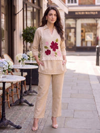 Hiral Tan Embroidery Co-ord Set