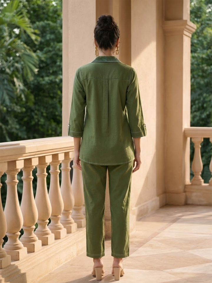 Ivanka Moss Embroidery Co-ord Set