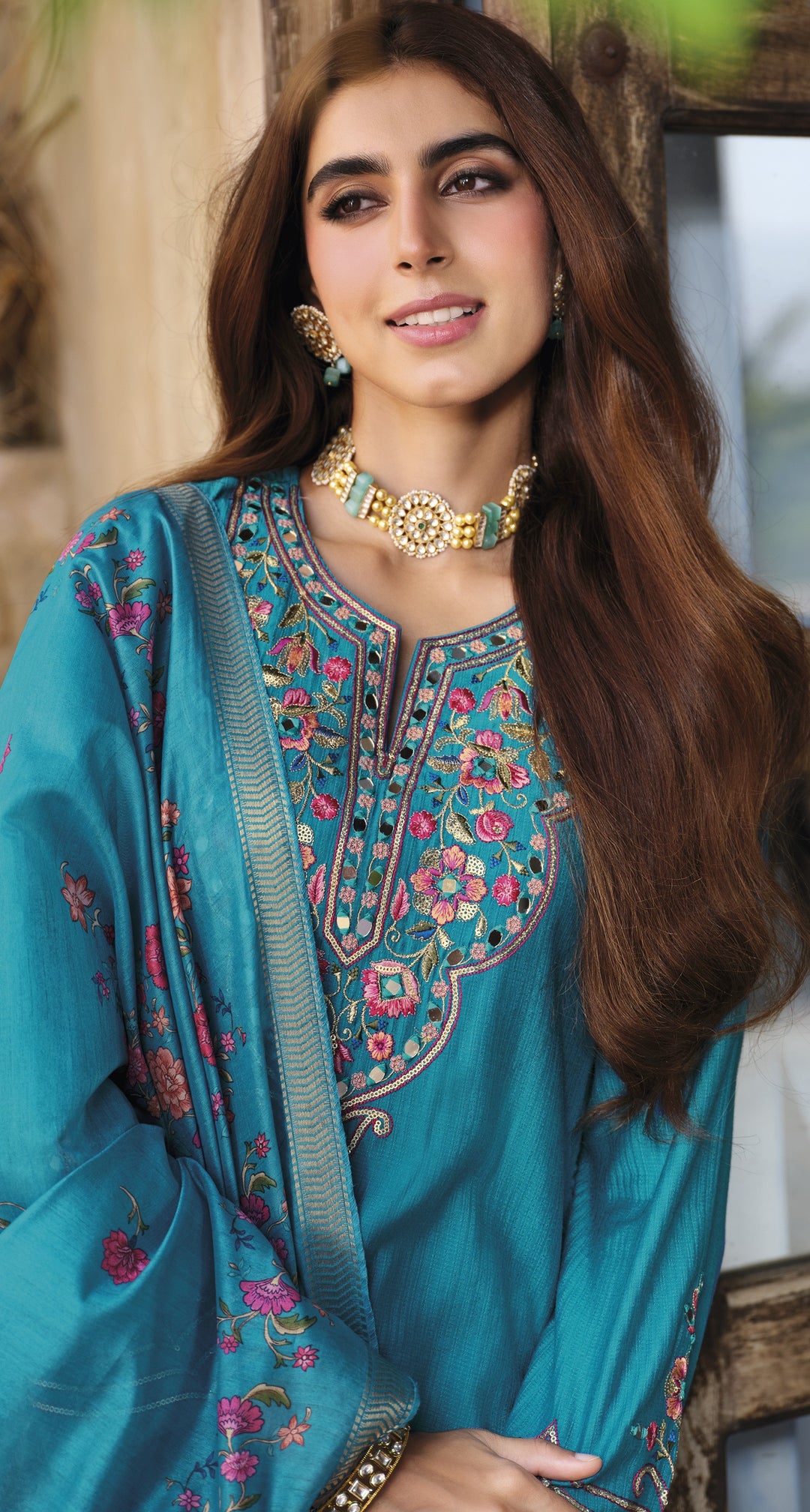 Falaknama Peacock Full work suit set