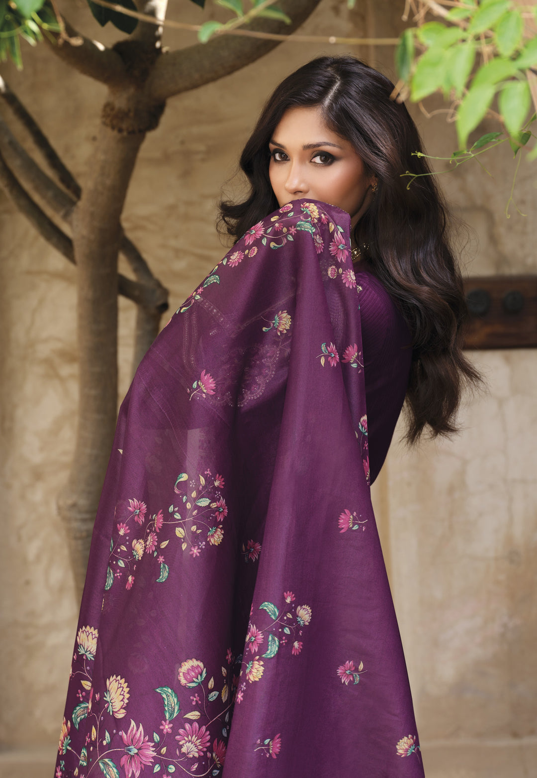 Falaknama Orchid Full Work Suit Set