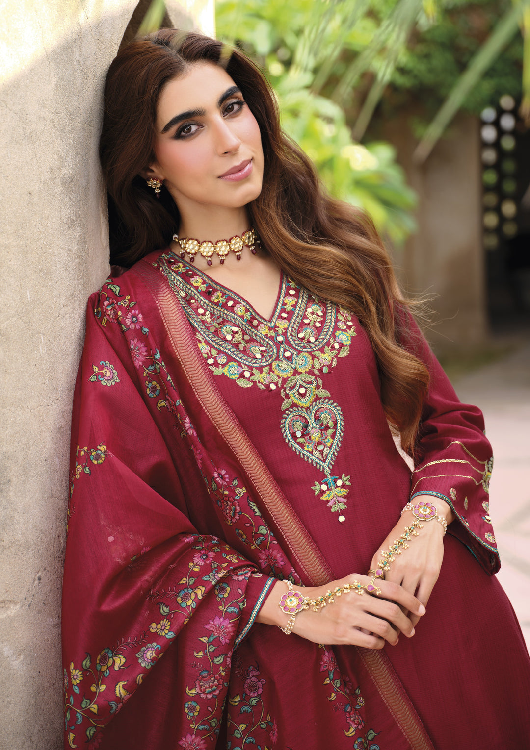 Falaknama Jam Full Work Suit set