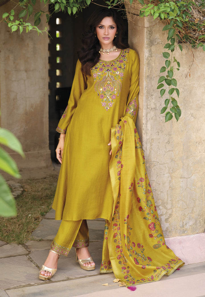 Falaknama amber full work suit set