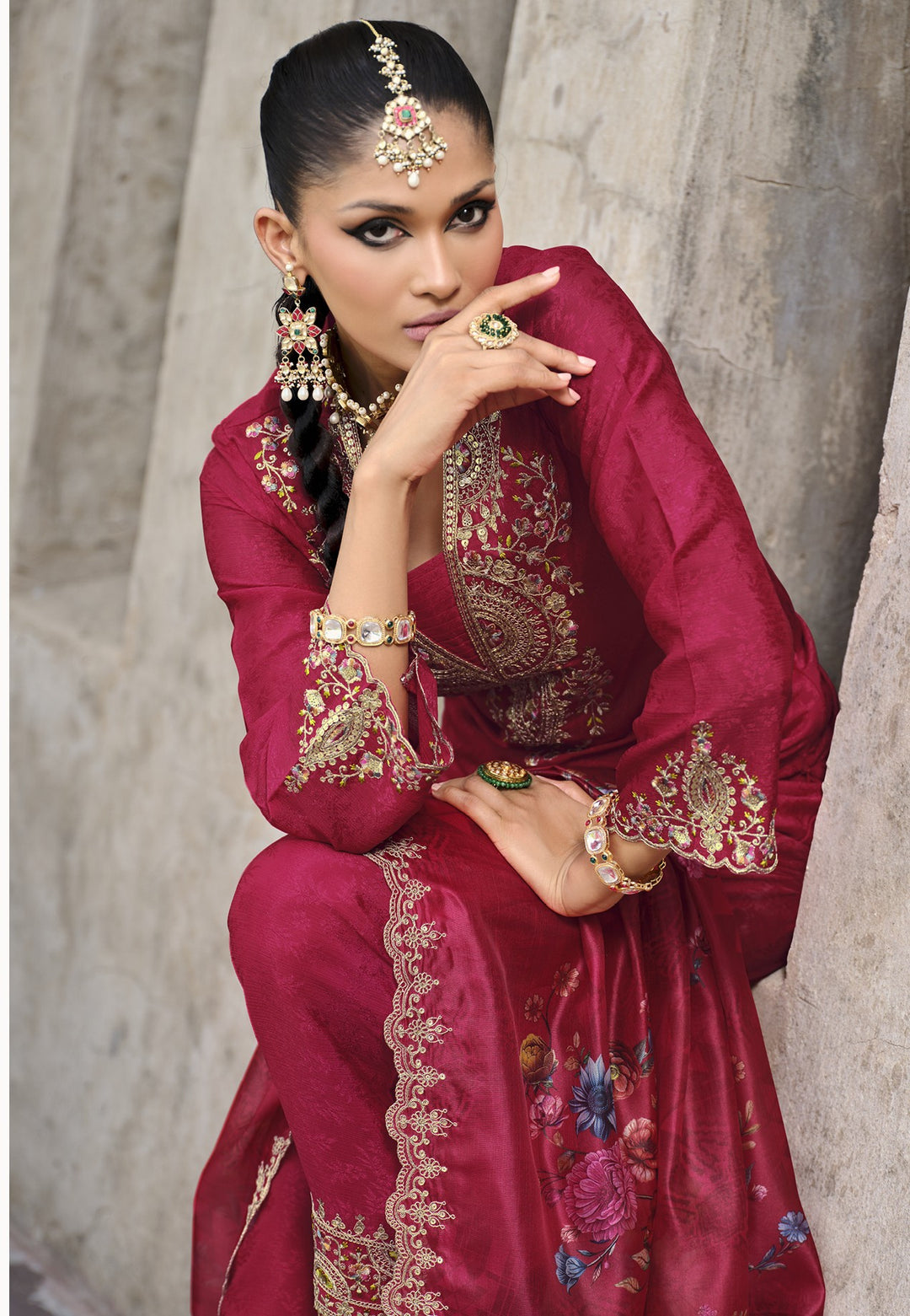 Mrinal Rose full work heavy suit set