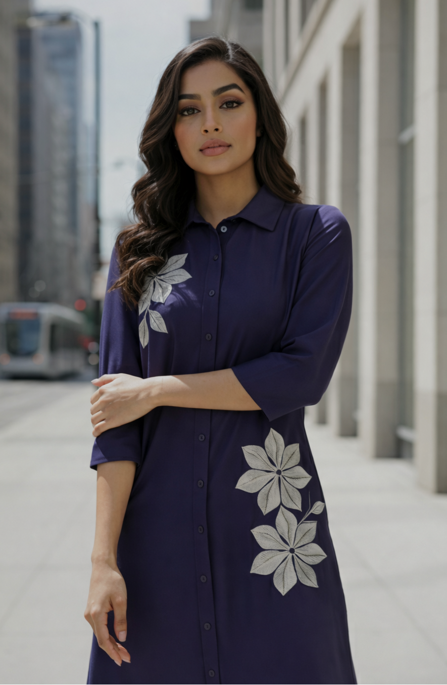 Ivanka nile embroidery dress