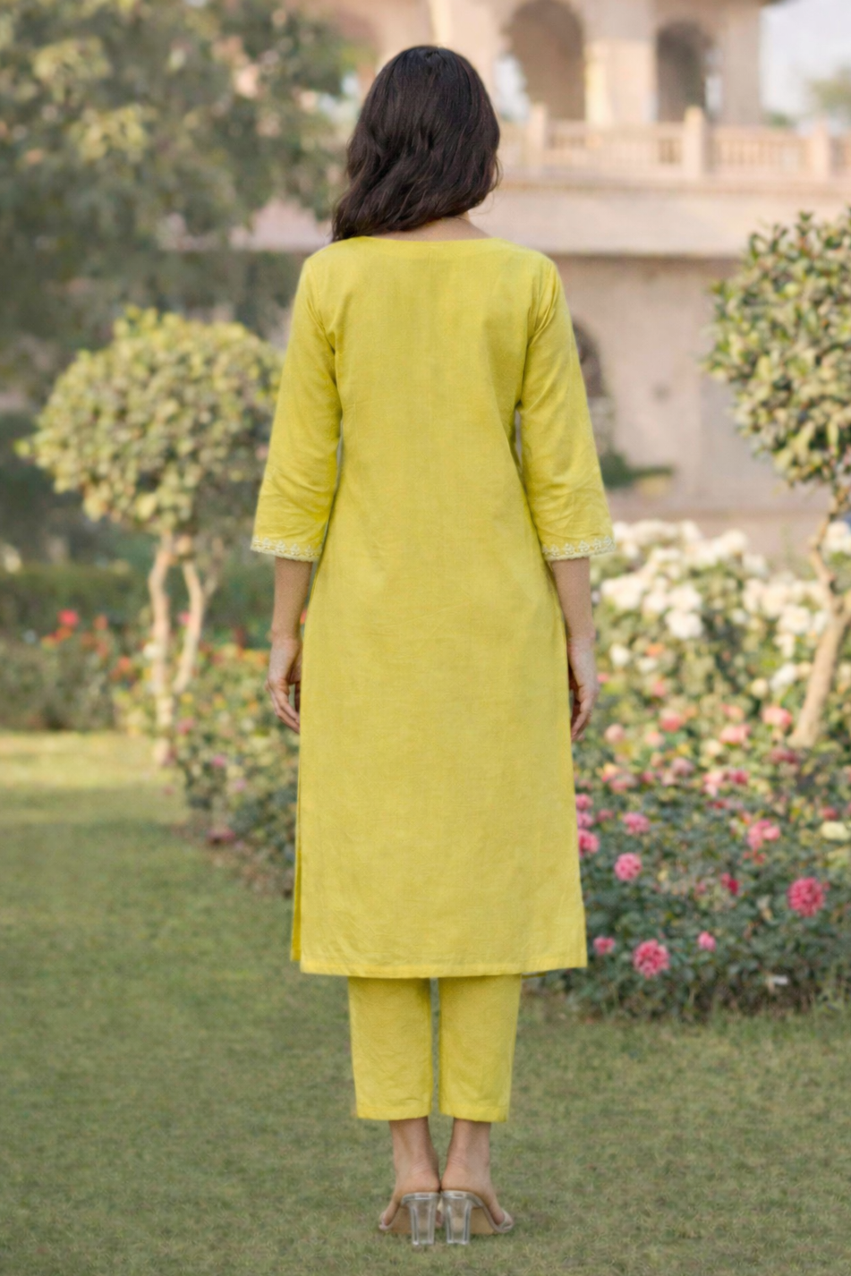 Bahara Sunglow Printed Embroidered Suit Set