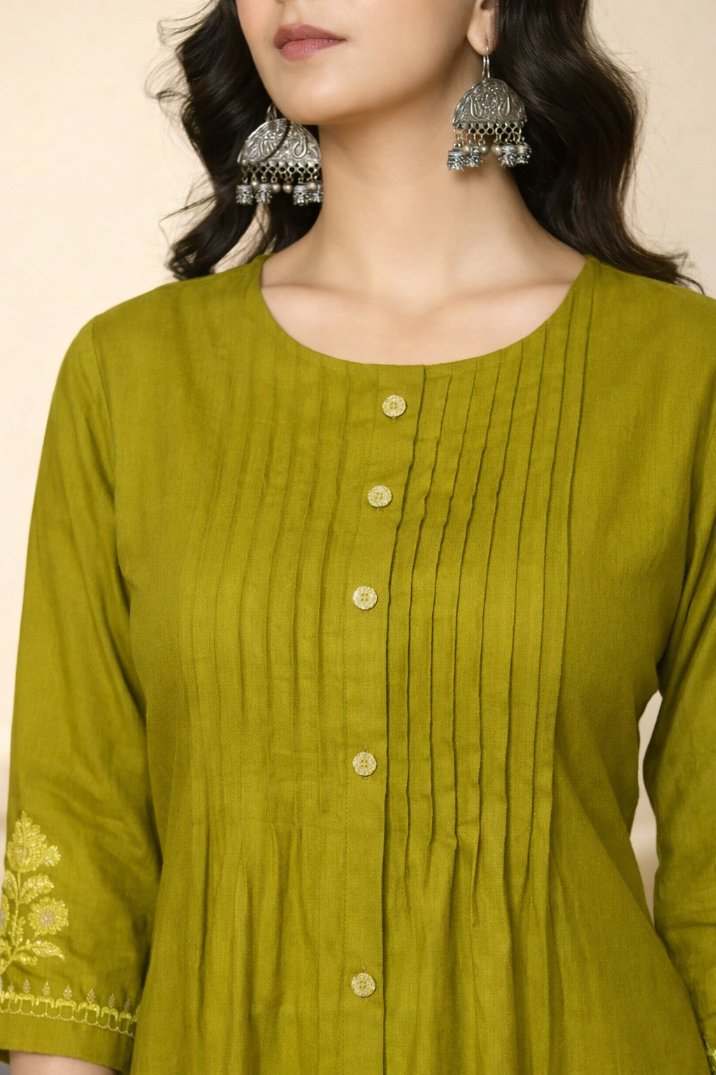 Mika Lime Kurta Pant Set