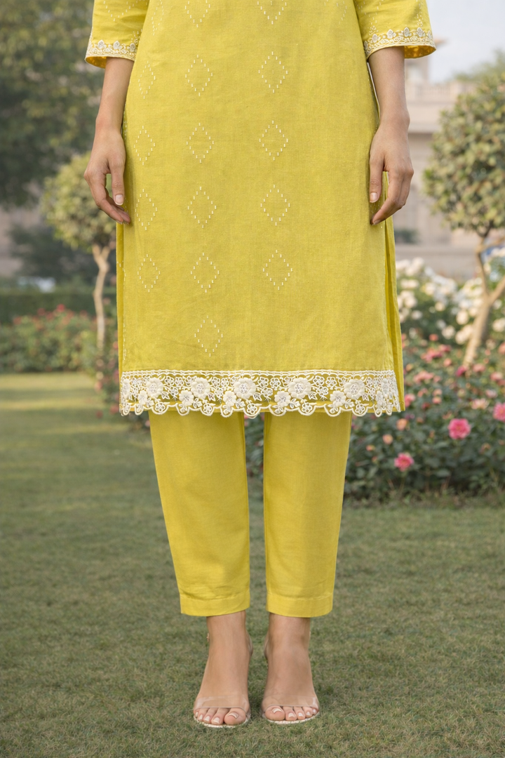 Bahara Sunglow Printed Embroidered Suit Set