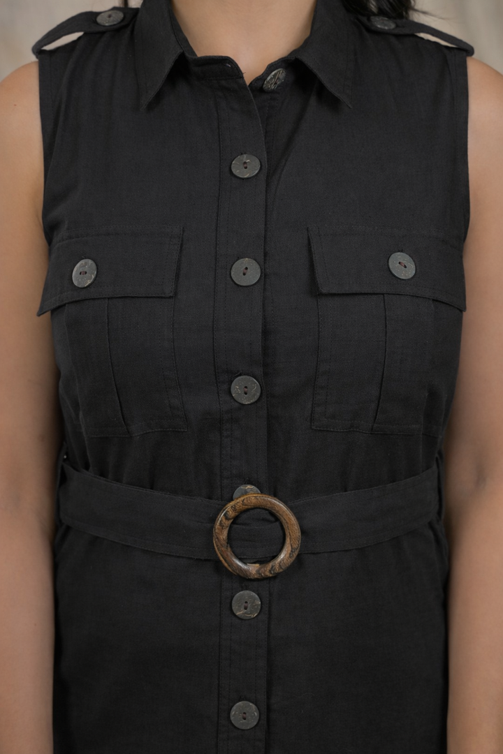 Ridhika sable cotton dress