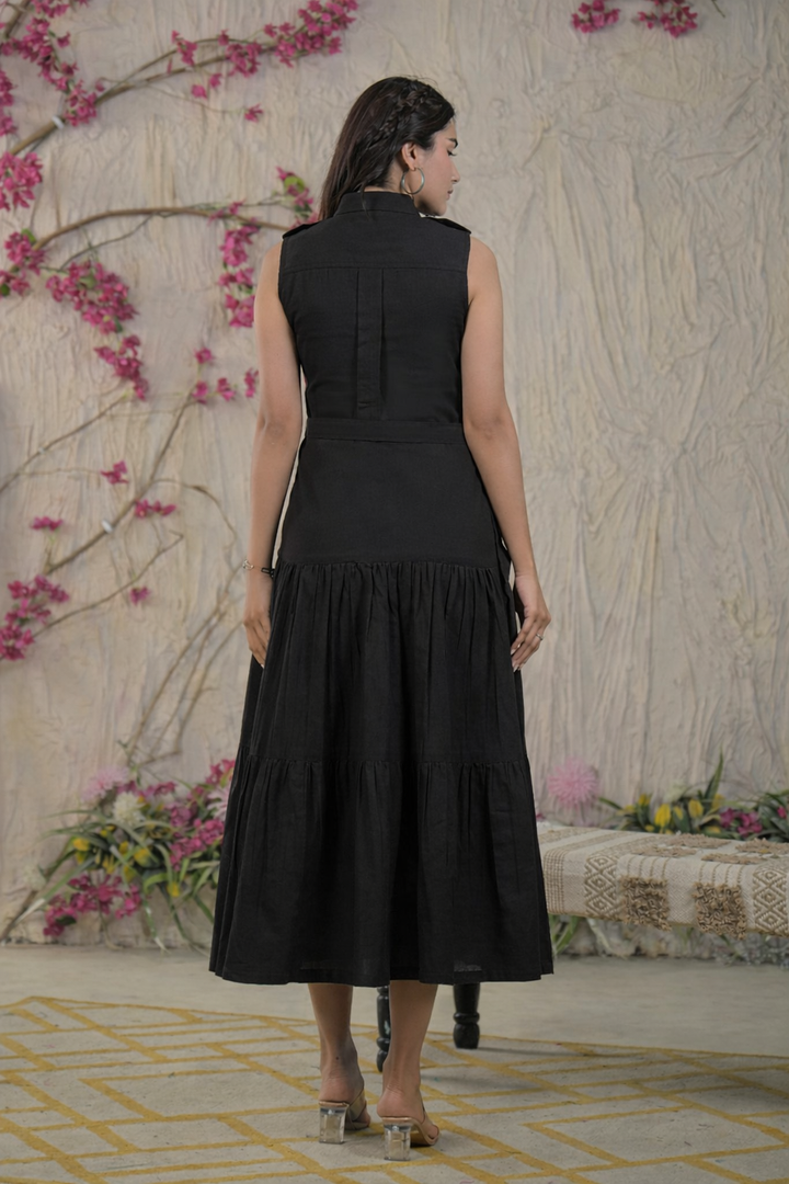 Ridhika sable cotton dress