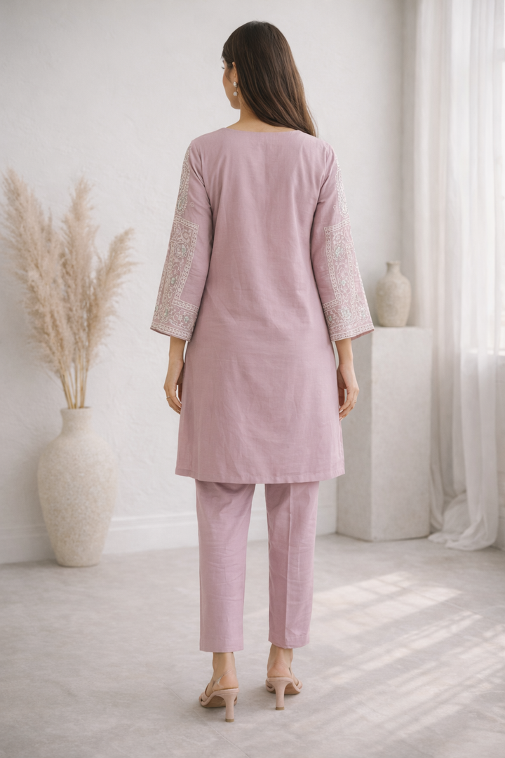 Mayuri Heather embroidery co-ord set