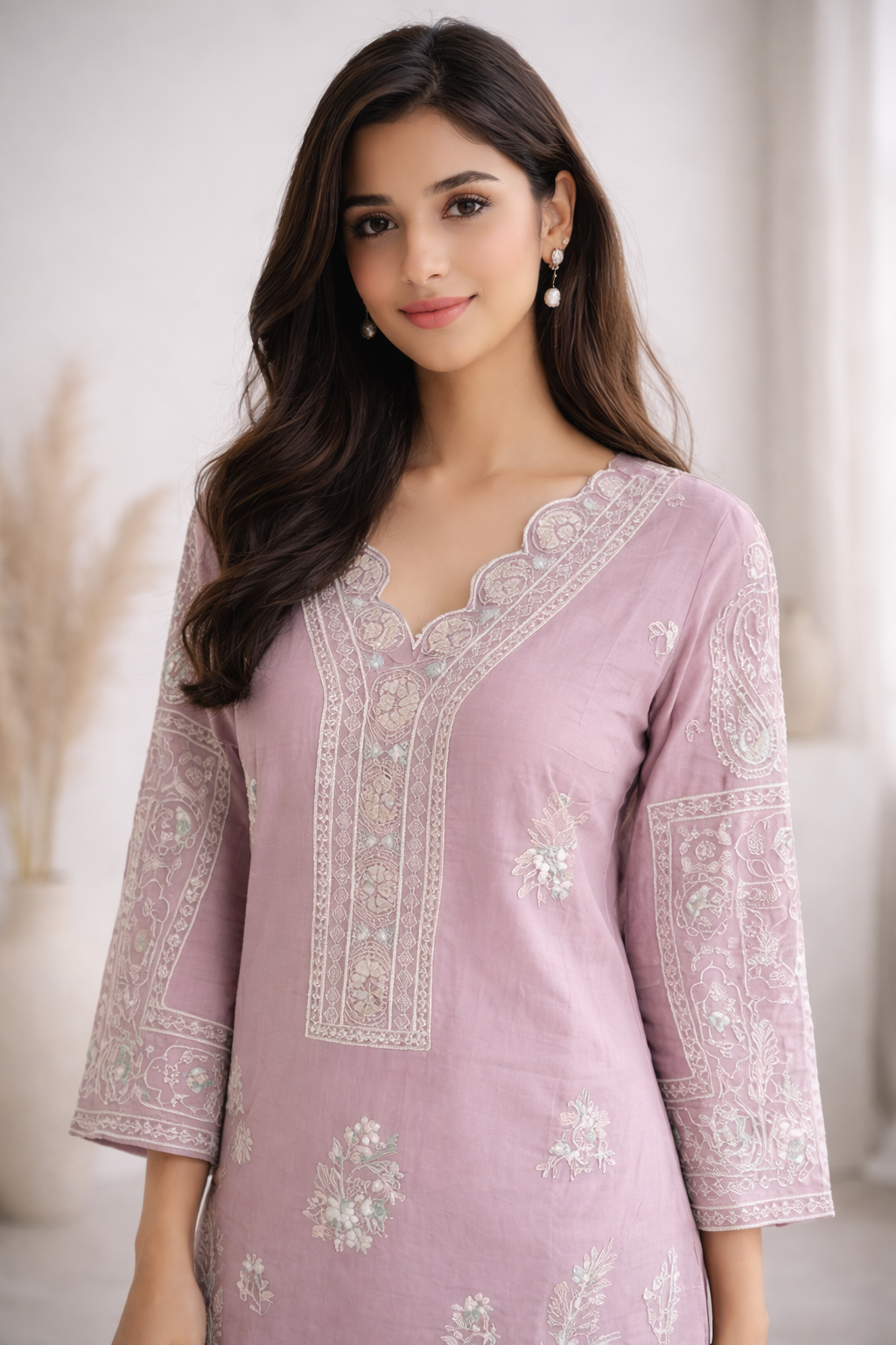 Mayuri Heather embroidery co-ord set