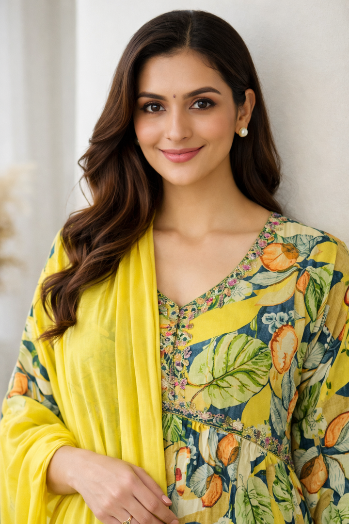 SHILPI SUNSHINE DIGITAL PRINT ANARKALI SUIT SET