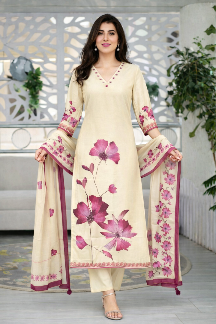 Ritu Pearl Printed Work Suit Set