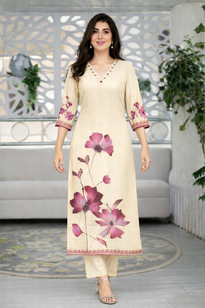 Ritu Pearl Printed Work Suit Set