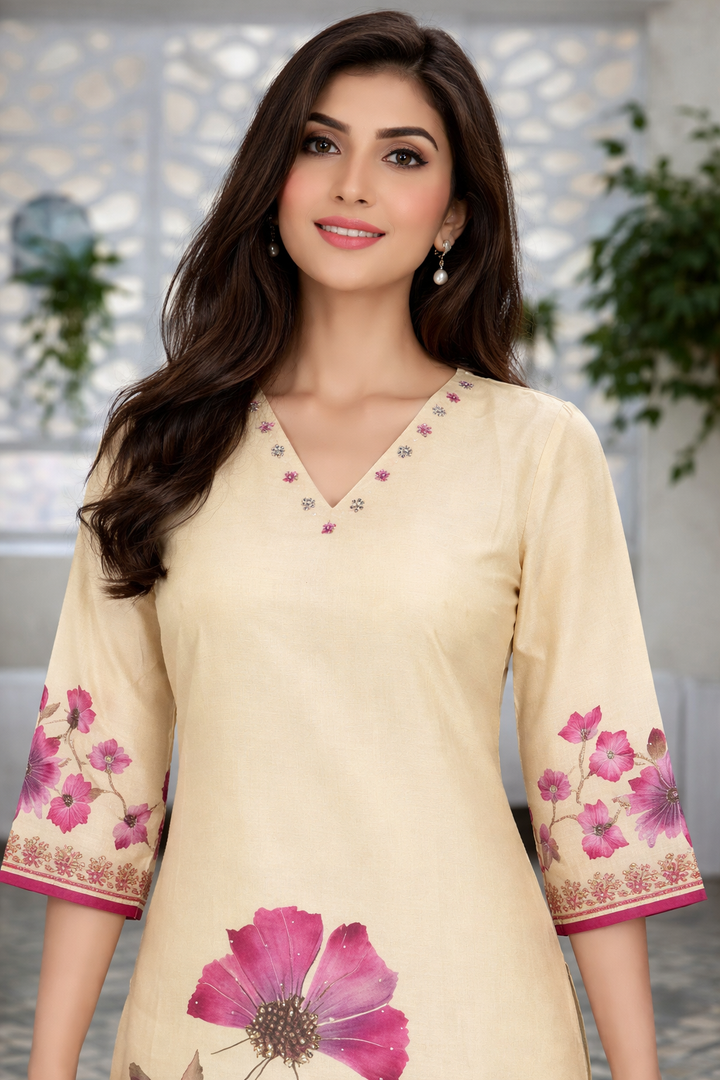 Ritu Pearl Printed Work Suit Set