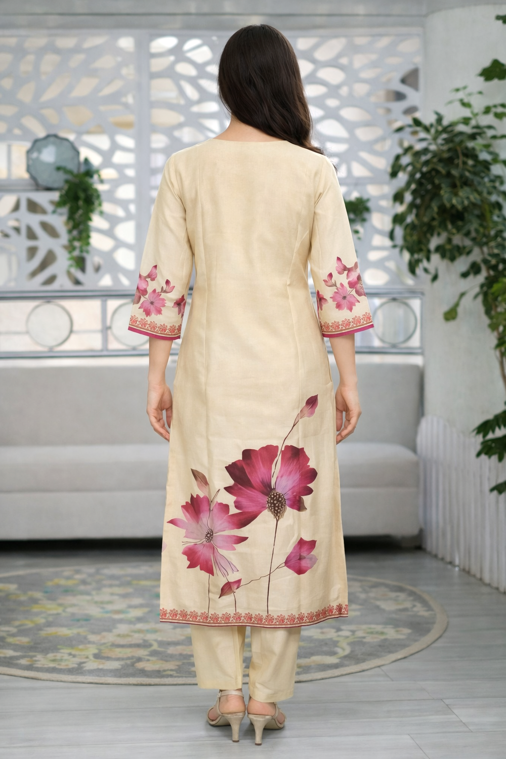 Ritu Pearl Printed Work Suit Set