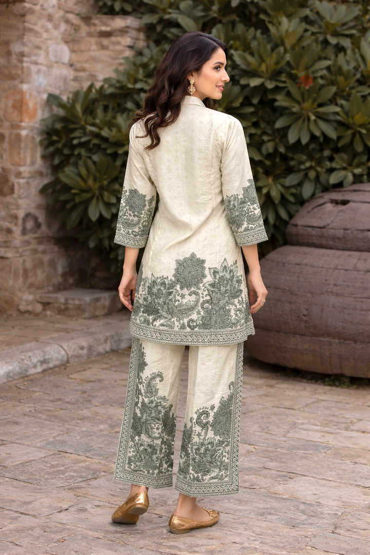 Reet Olive Printed Co-ord Set