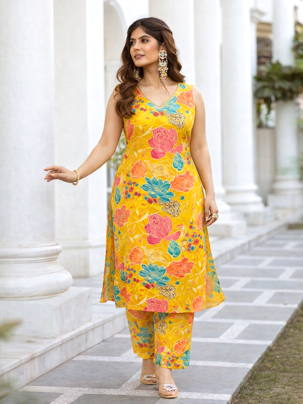 Sarika Amber Printed Work Kurta Pant Set