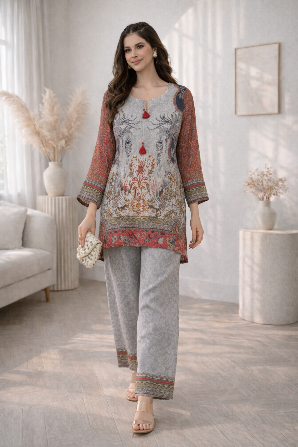 Palash cloud printed Co-ord set
