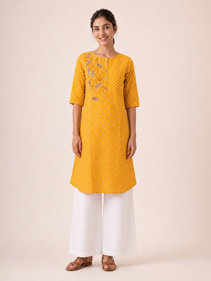 Pragya Glow Printed Work Kurti
