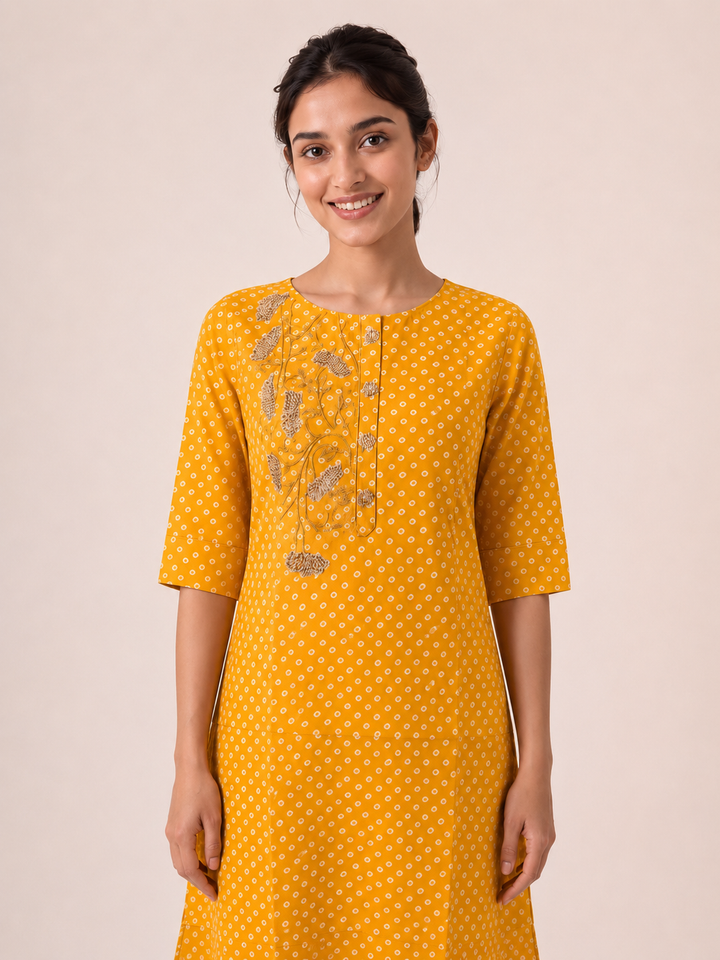 Pragya Glow Printed Work Kurti