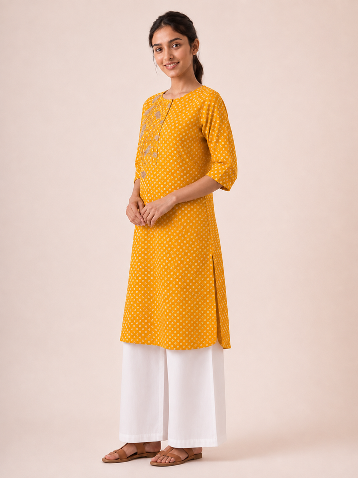 Pragya Glow Printed Work Kurti