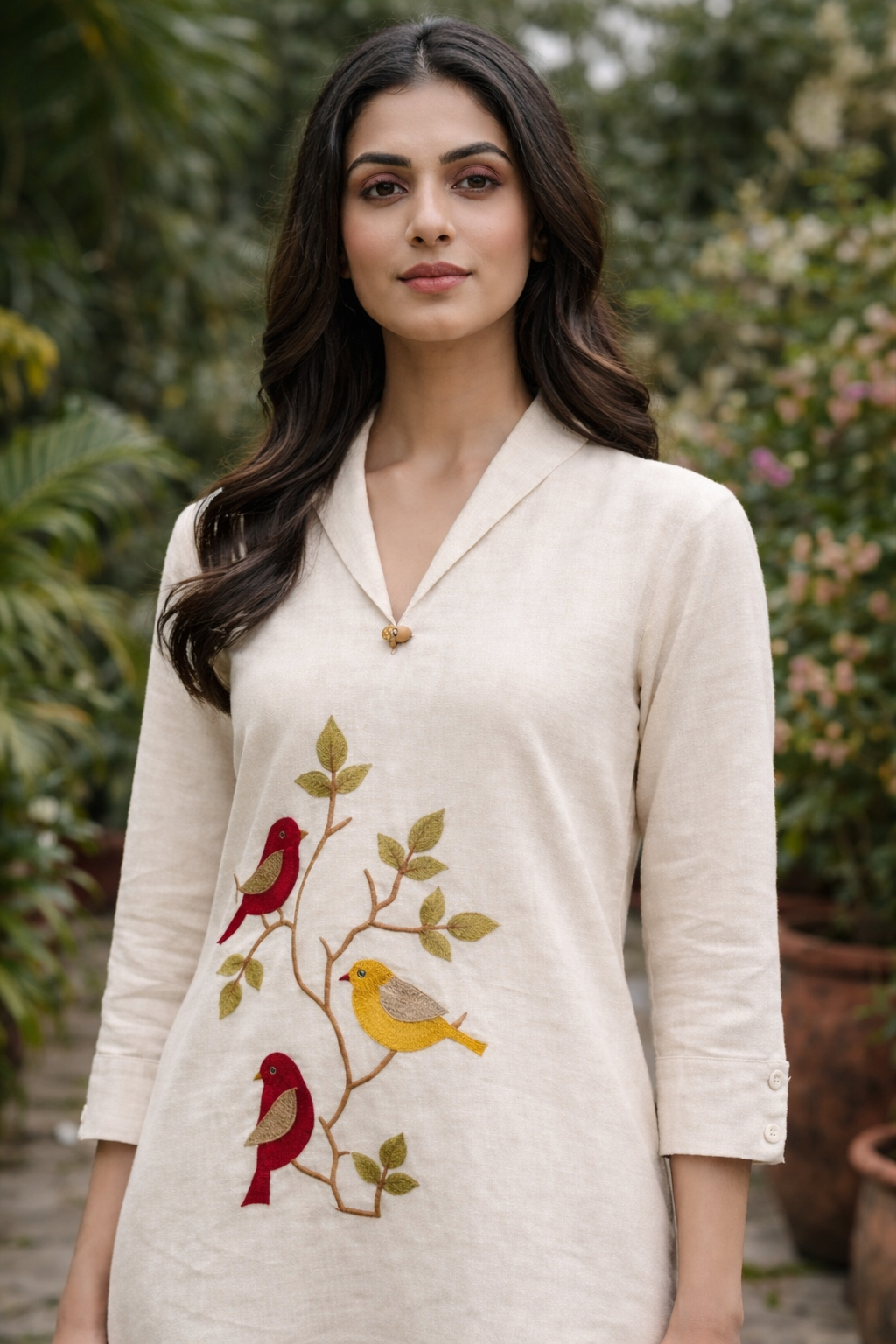 Sargi daisy embroidery co-ord set