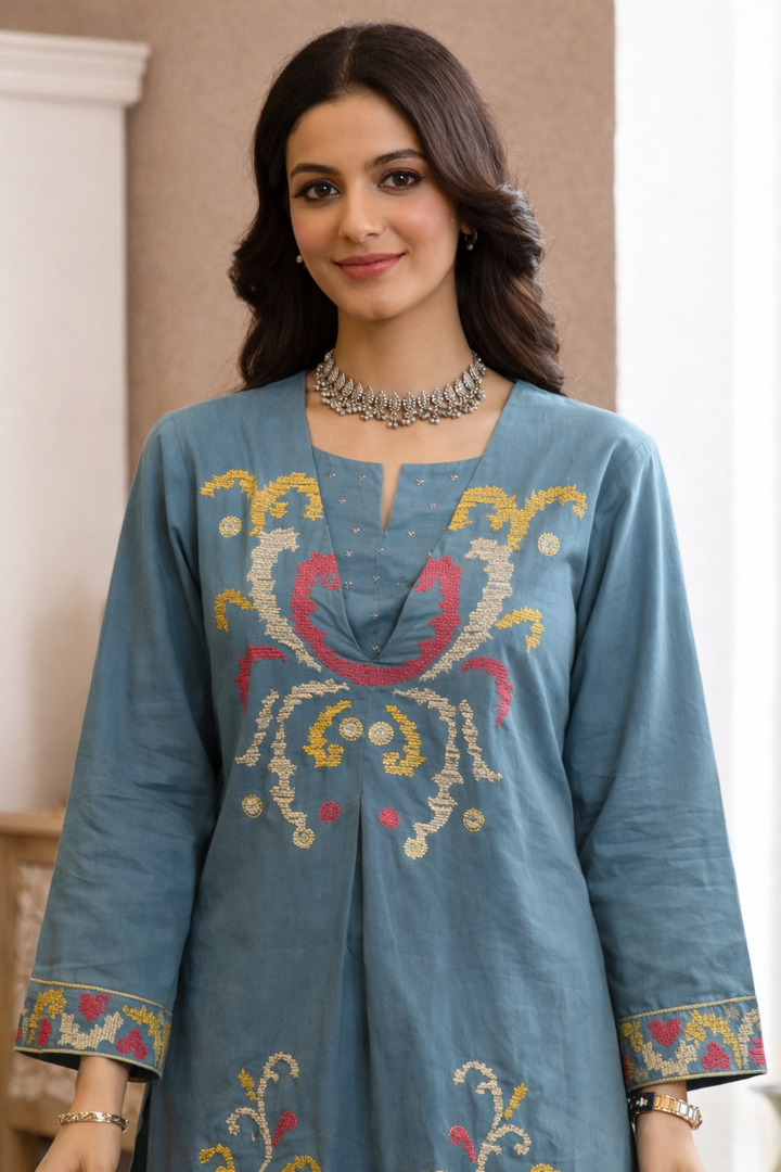 Karen maya cotton kurta pant set