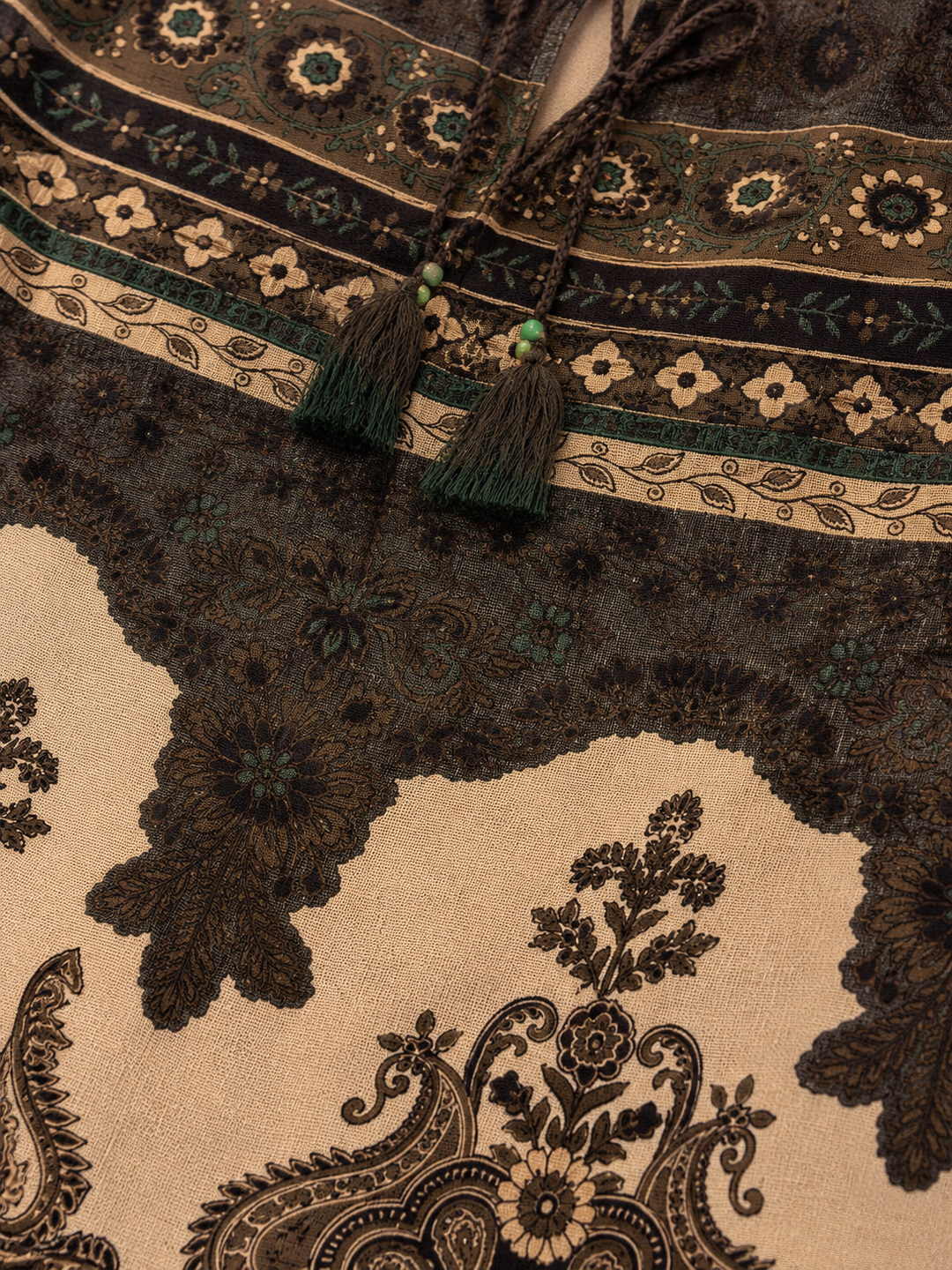 Karen vintage printed cotton kurta pant set