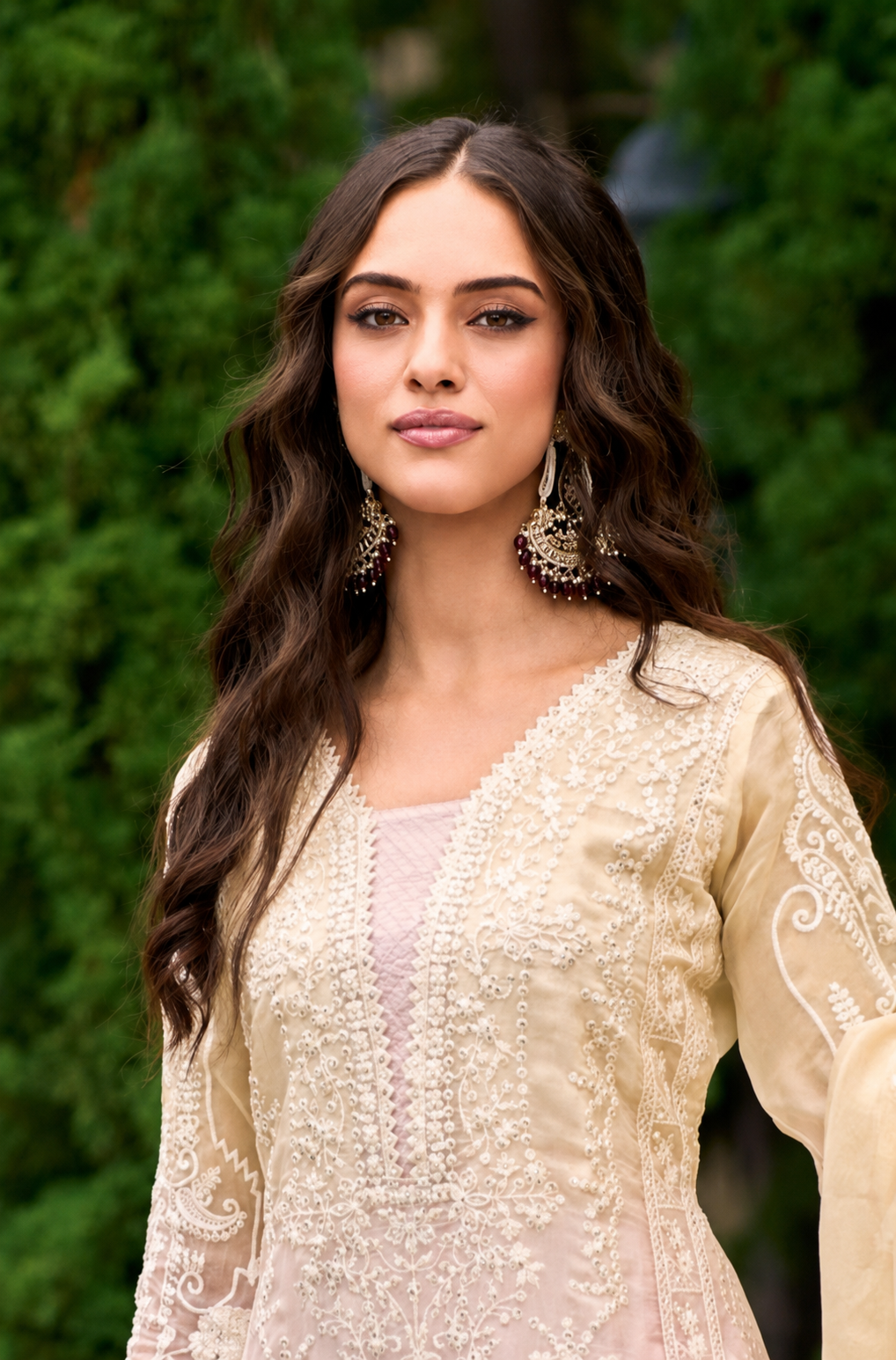 FAIZA PINK FULL WORK PREMIUM SUIT SET