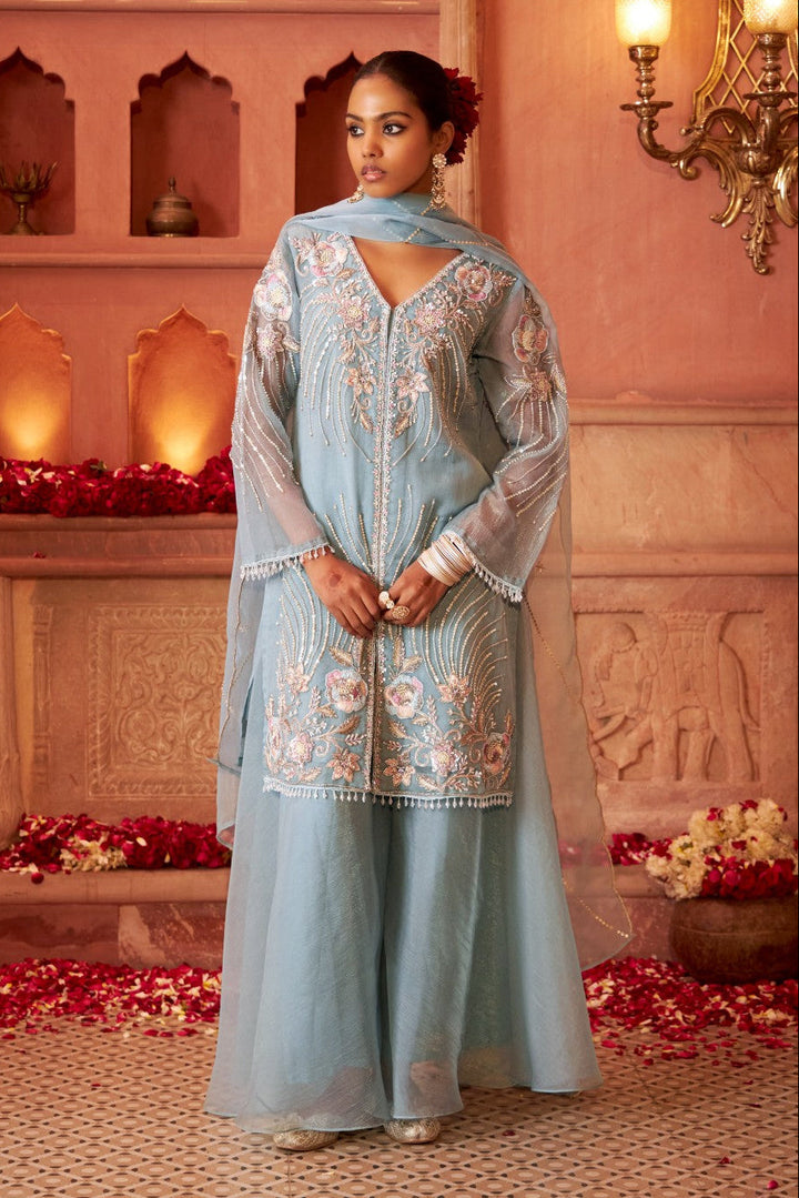 Mihika SoftBlue Full Work Suit set