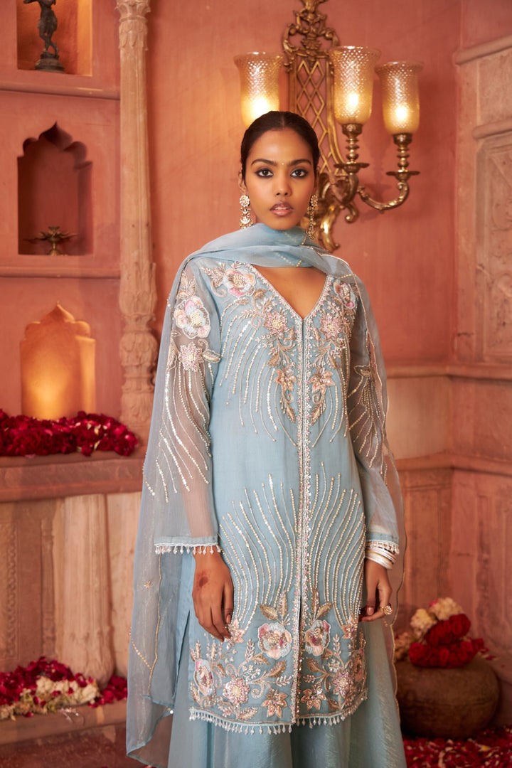 Mihika SoftBlue Full Work Suit set