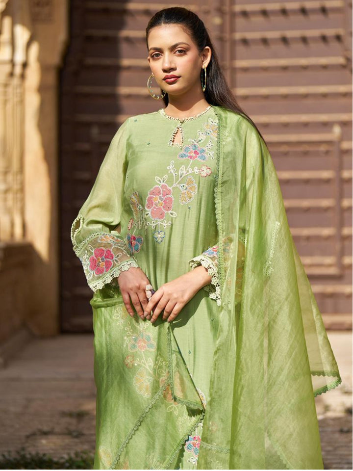 Dagdai Aspar Full Work Lawn Suit Set