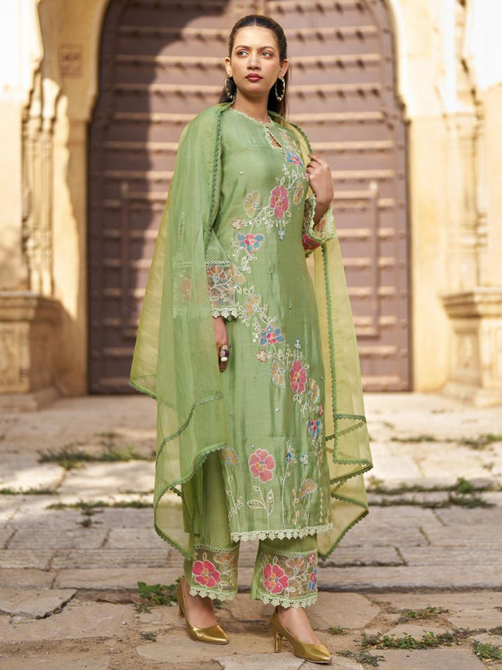 Dagdai Aspar Full Work Lawn Suit Set